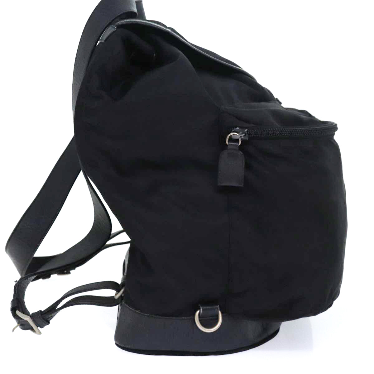 PRADA Backpack Nylon Black Auth 82188