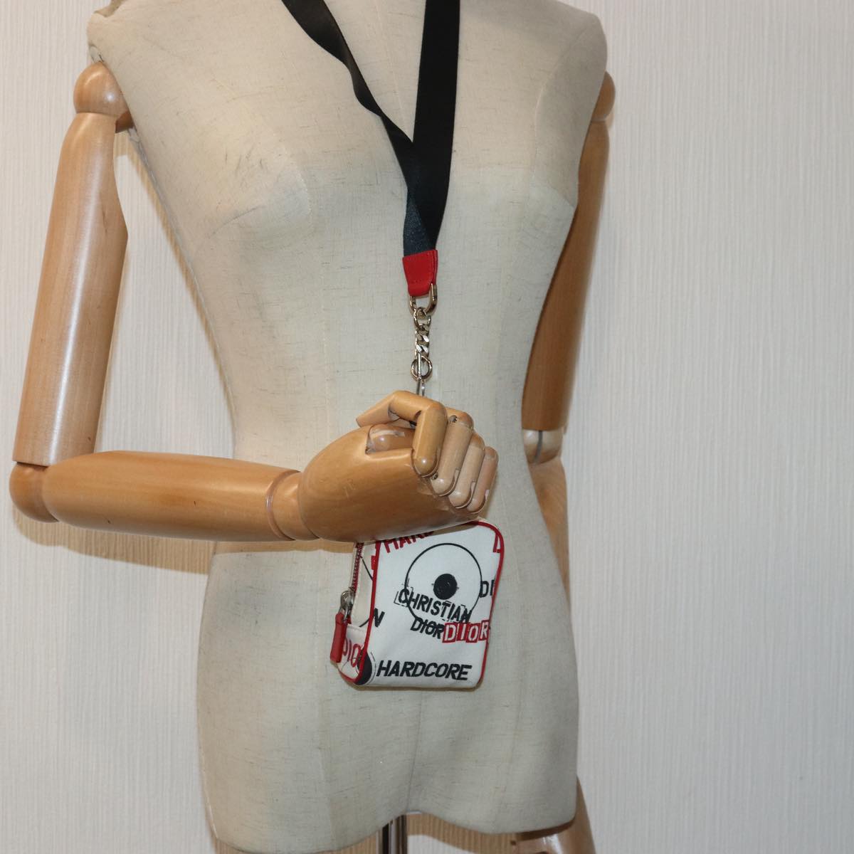 Christian Dior Hardcore Pouch Canvas White Auth 82243V