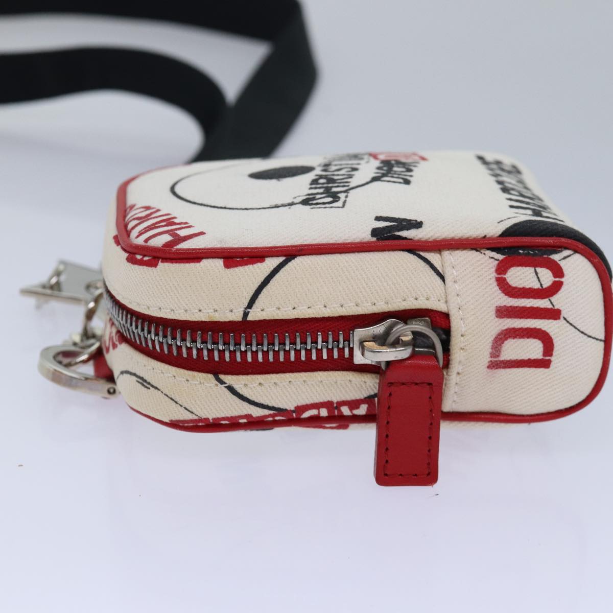 Christian Dior Hardcore Pouch Canvas White Auth 82243V