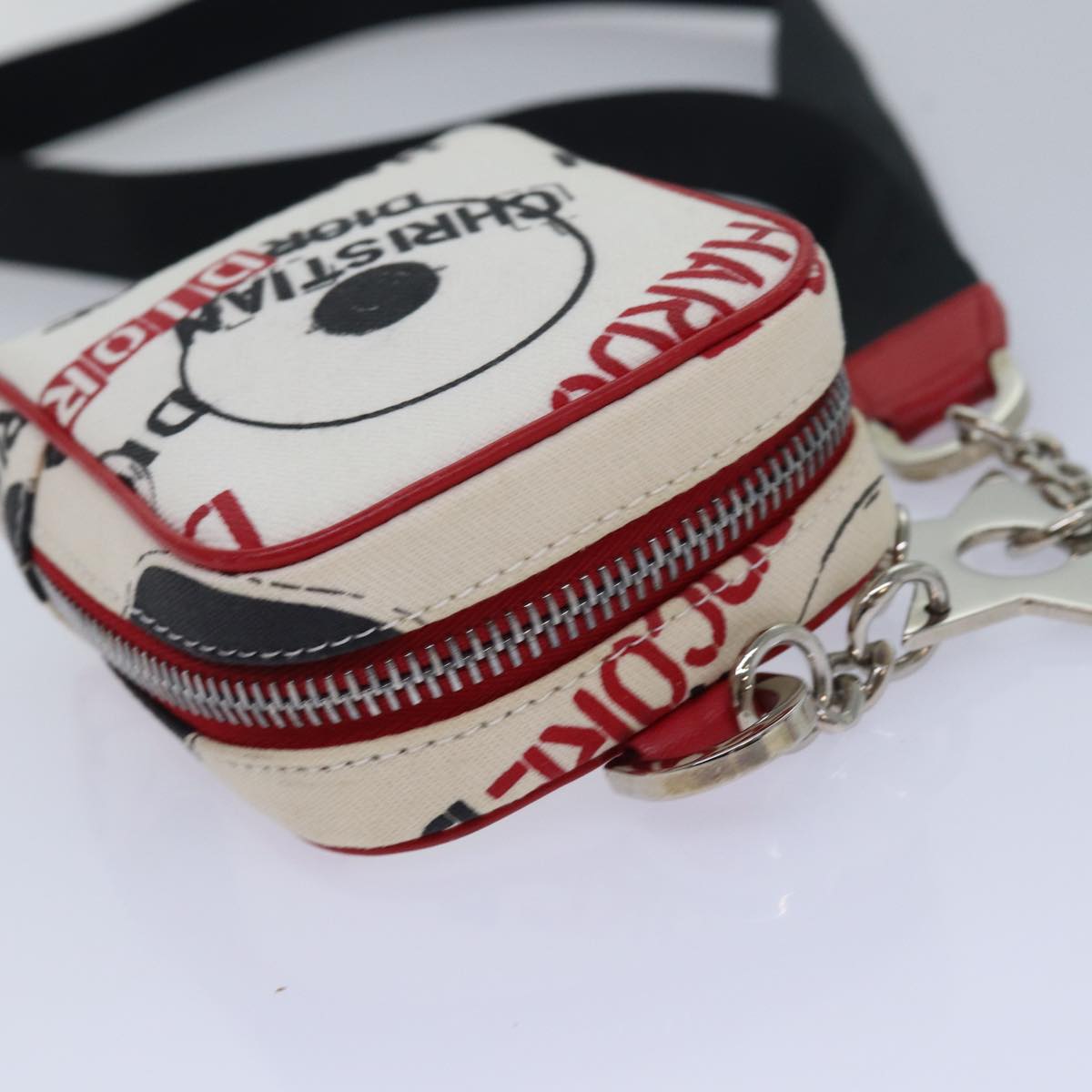 Christian Dior Hardcore Pouch Canvas White Auth 82243V