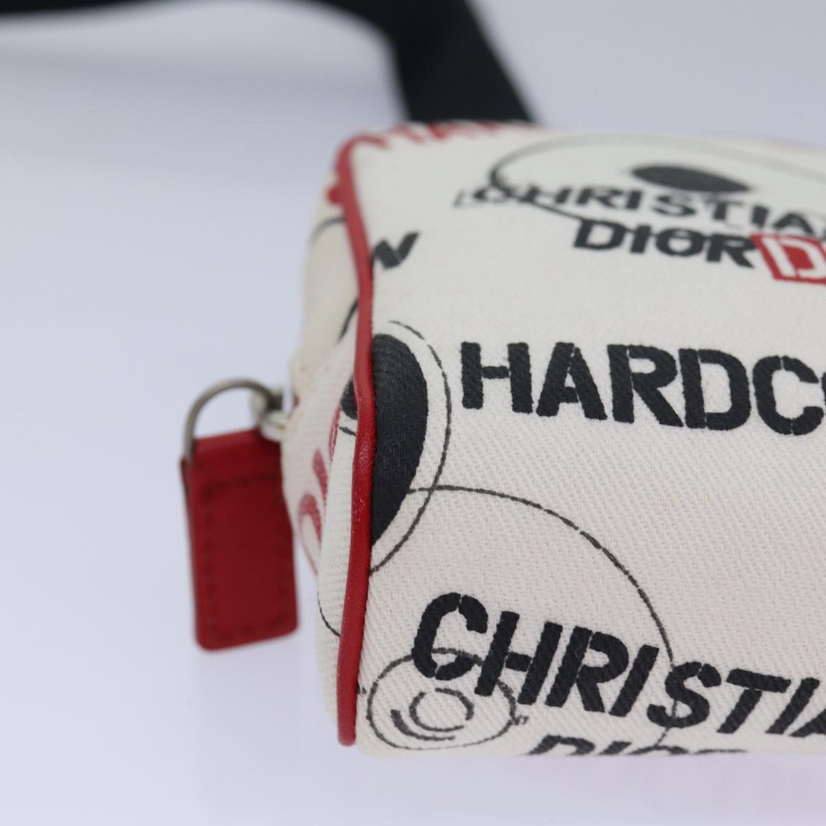 Christian Dior Hardcore Pouch Canvas White Auth 82243V