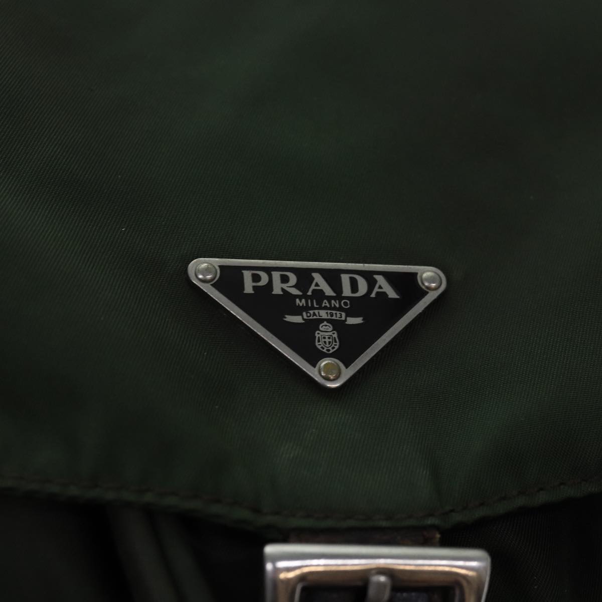 PRADA Backpack Nylon Khaki Auth 82276