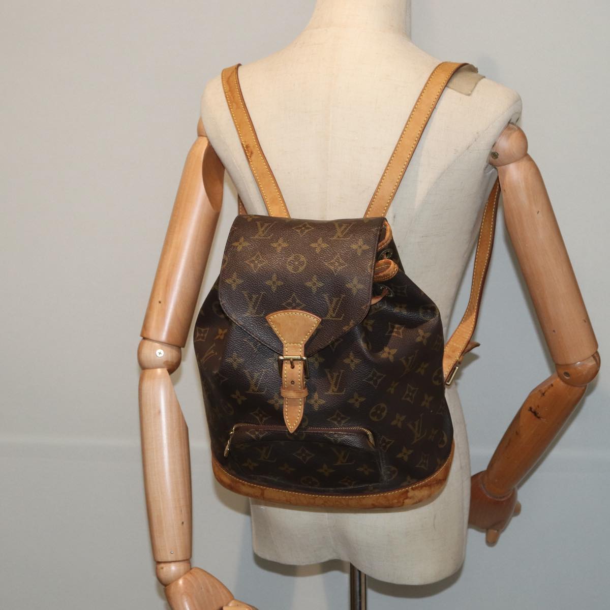 LOUIS VUITTON Monogram Montsouris MM Backpack M51136 LV Auth 82287