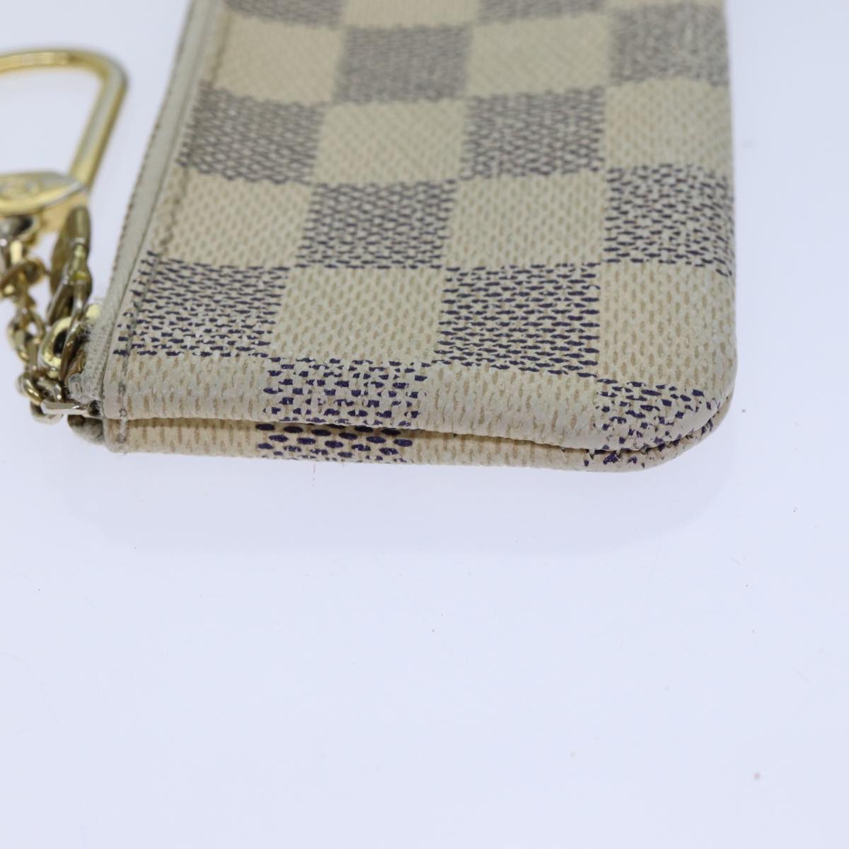 LOUIS VUITTON Damier Azur Pochette Cles Coin Purse N62659 LV Auth 82352