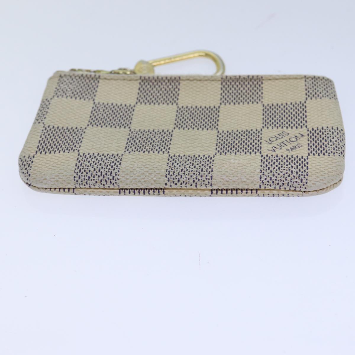 LOUIS VUITTON Damier Azur Pochette Cles Coin Purse N62659 LV Auth 82352