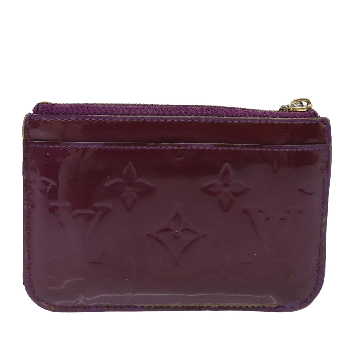 LOUIS VUITTON Vernis Pochette ClesNM Coin Purse Amethyst M90145 LV Auth 82357