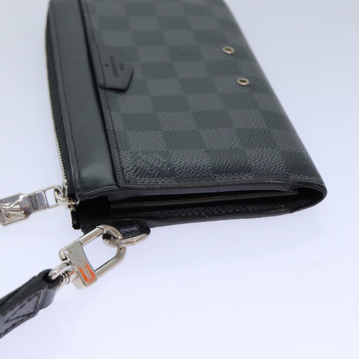 LOUIS VUITTON Damier Graphite Zippy Dragonne Long Wallet N60379 LV Auth 82358