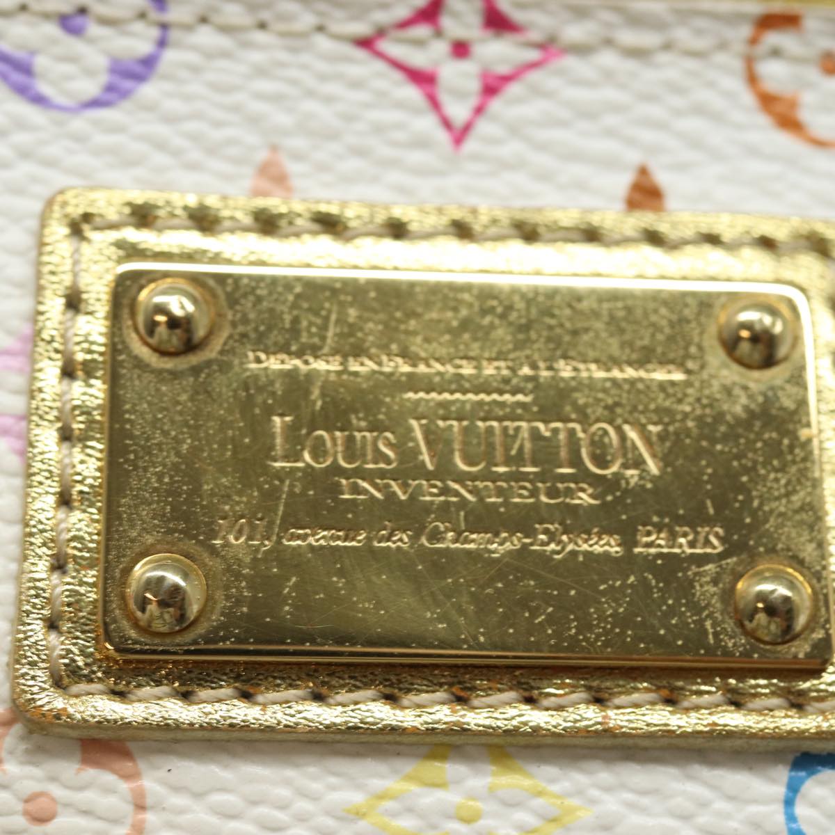 LOUIS VUITTON Monogram Multicolor Kate Pouch White Bron M55212 LV Auth 82391SAV