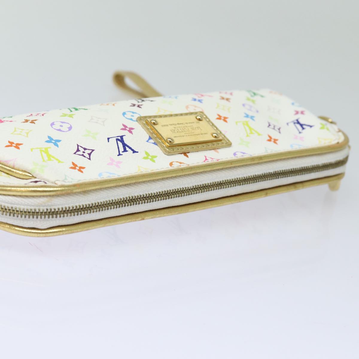 LOUIS VUITTON Monogram Multicolor Kate Pouch White Bron M55212 LV Auth 82391SAV