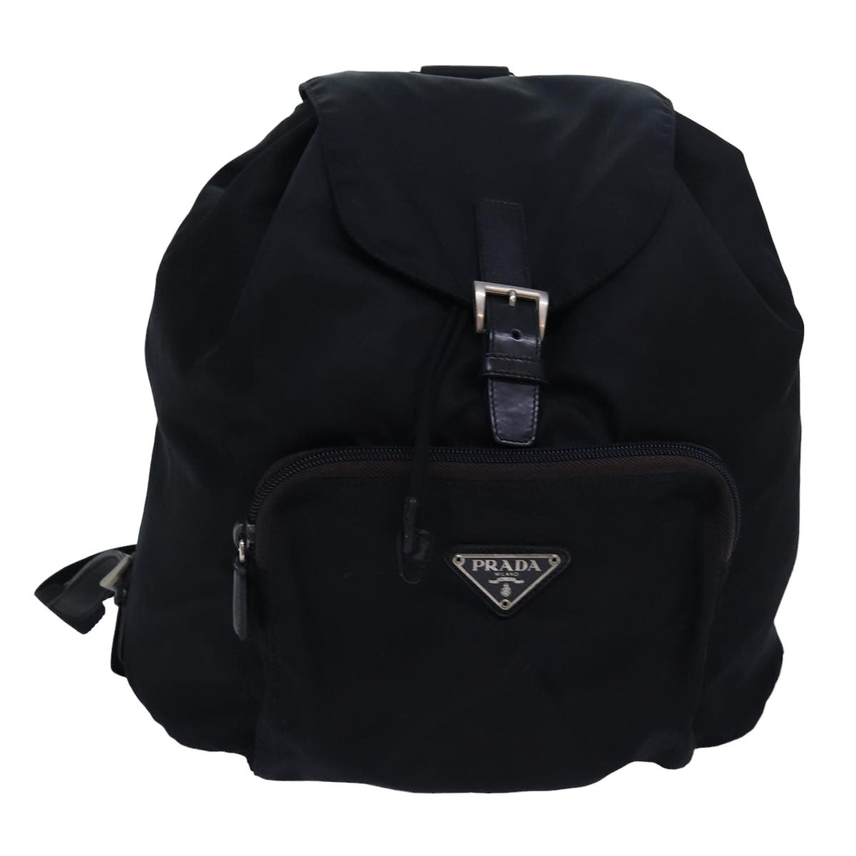 PRADA Backpack Nylon Black Auth 82571