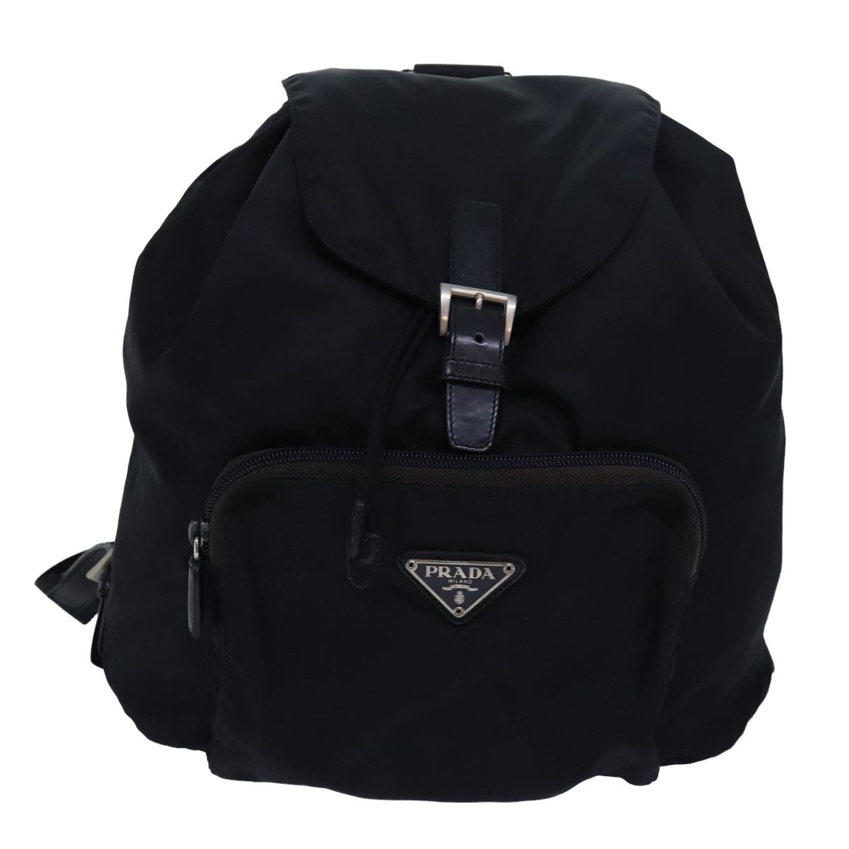 PRADA Backpack Nylon Black Auth 82571