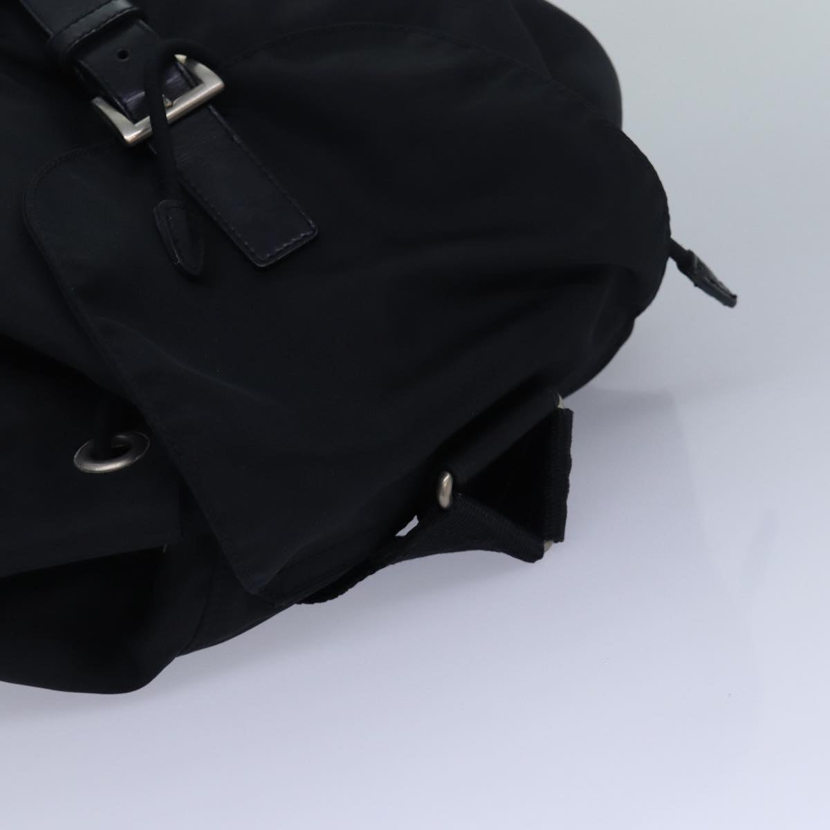 PRADA Backpack Nylon Black Auth 82571