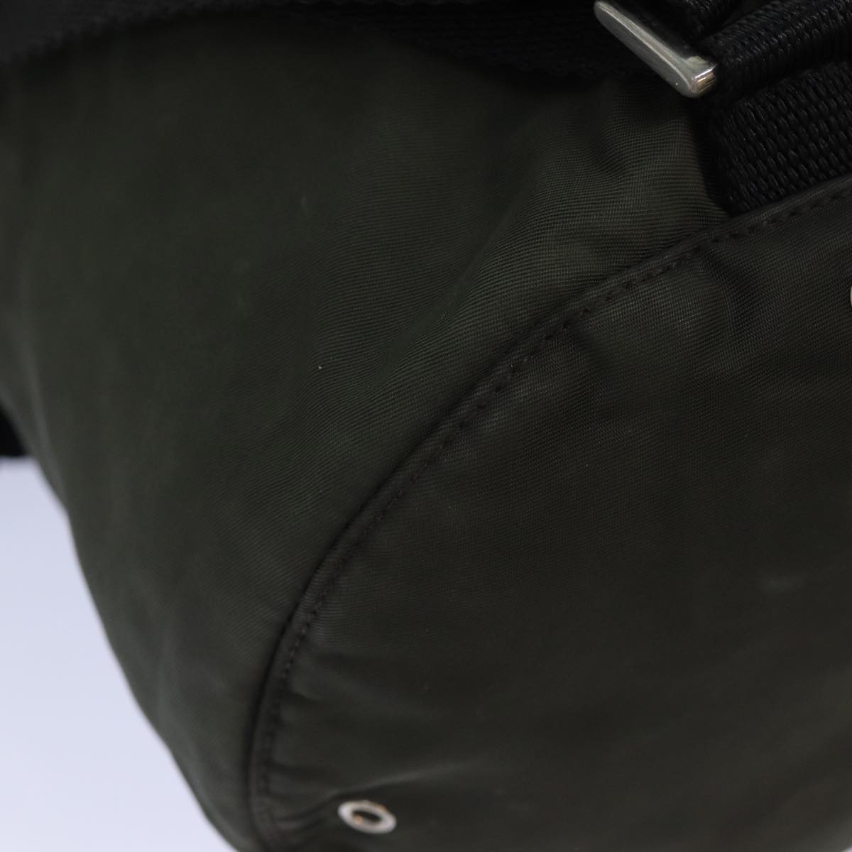 PRADA Shoulder Bag Nylon Khaki Auth 82572