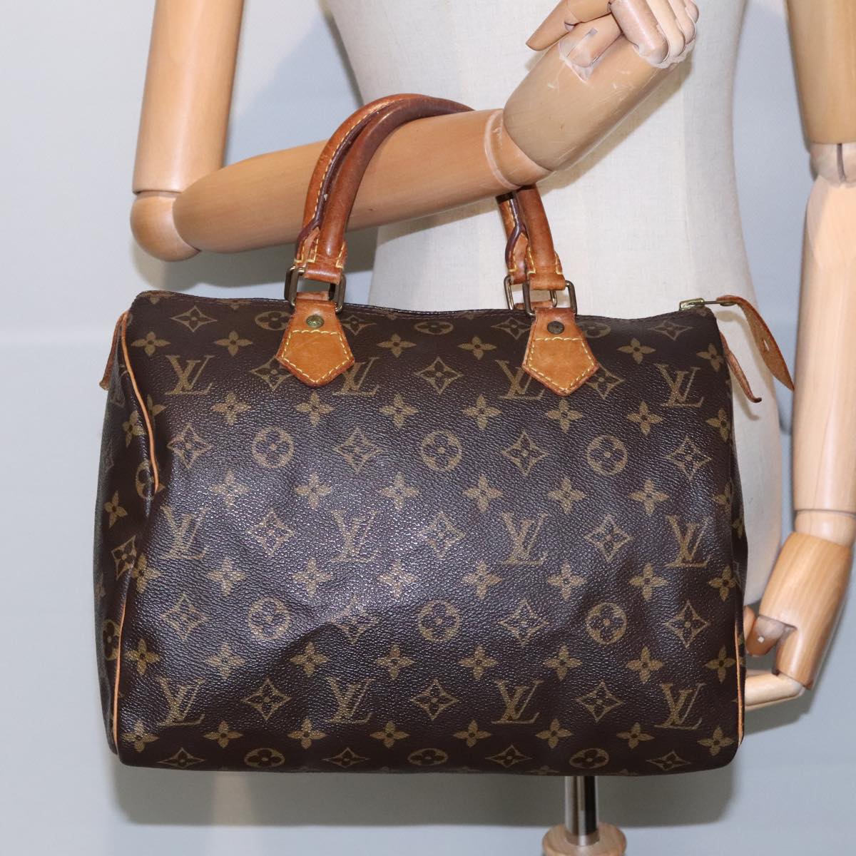 LOUIS VUITTON Monogram Speedy 30 Hand Bag M41526 LV Auth 82653