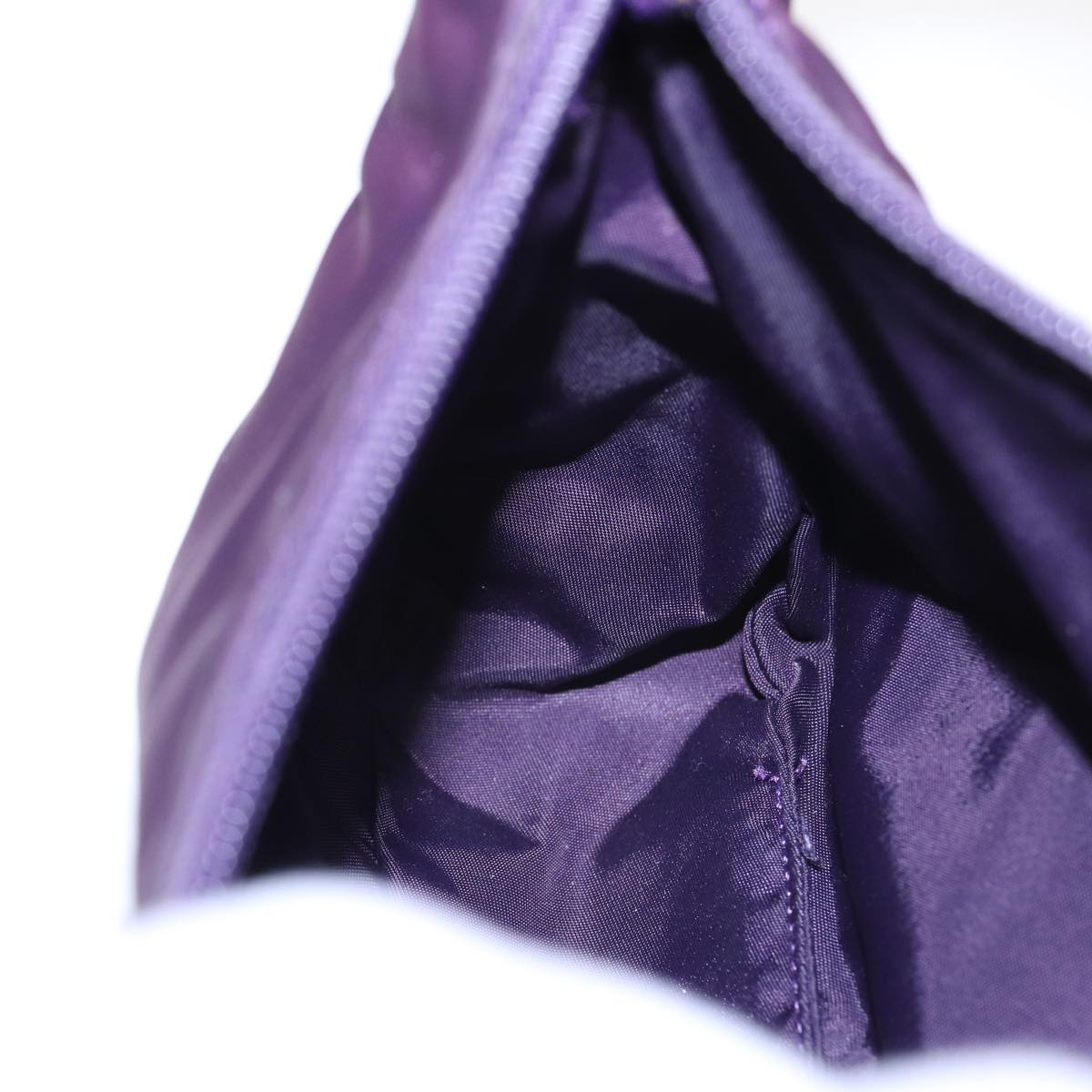 PRADA Accessory Pouch Nylon Purple Auth 82692