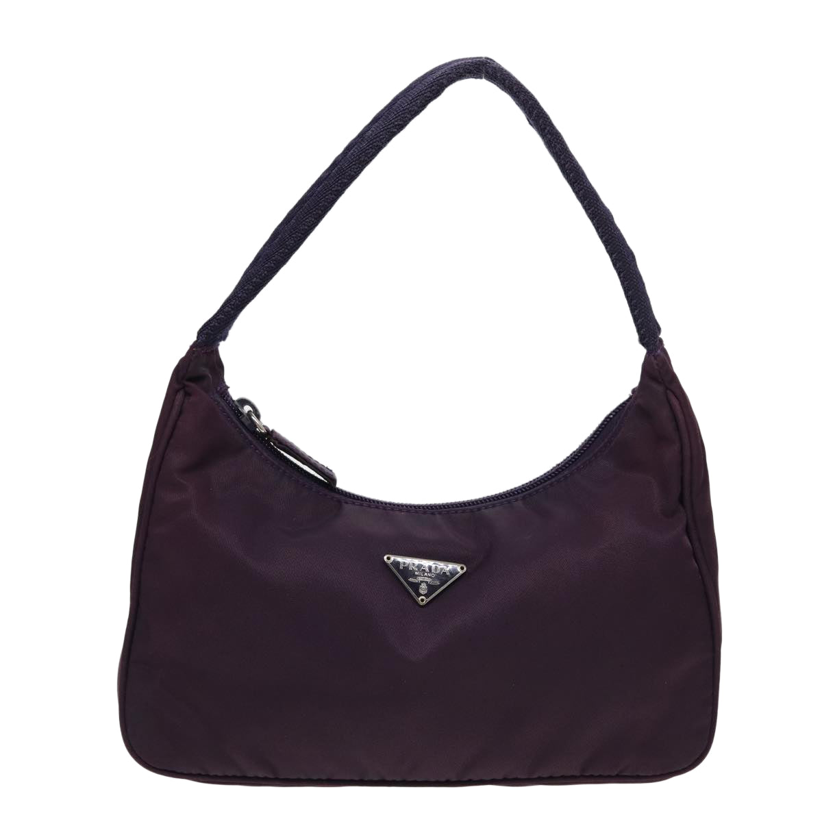 PRADA Accessory Pouch Nylon Purple Auth 82692