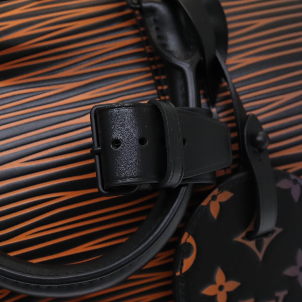 LOUIS VUITTON Epi XL Keepall Bandouliere 50 Boston Bag Black M23174 Auth 82746S