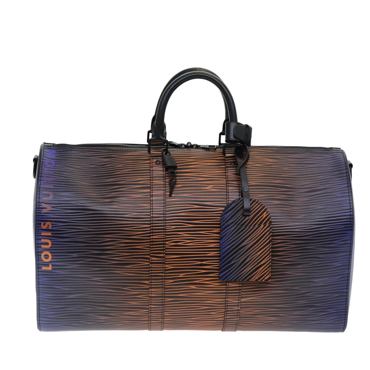 LOUIS VUITTON Epi XL Keepall Bandouliere 50 Boston Bag Black M23174 Auth 82746S