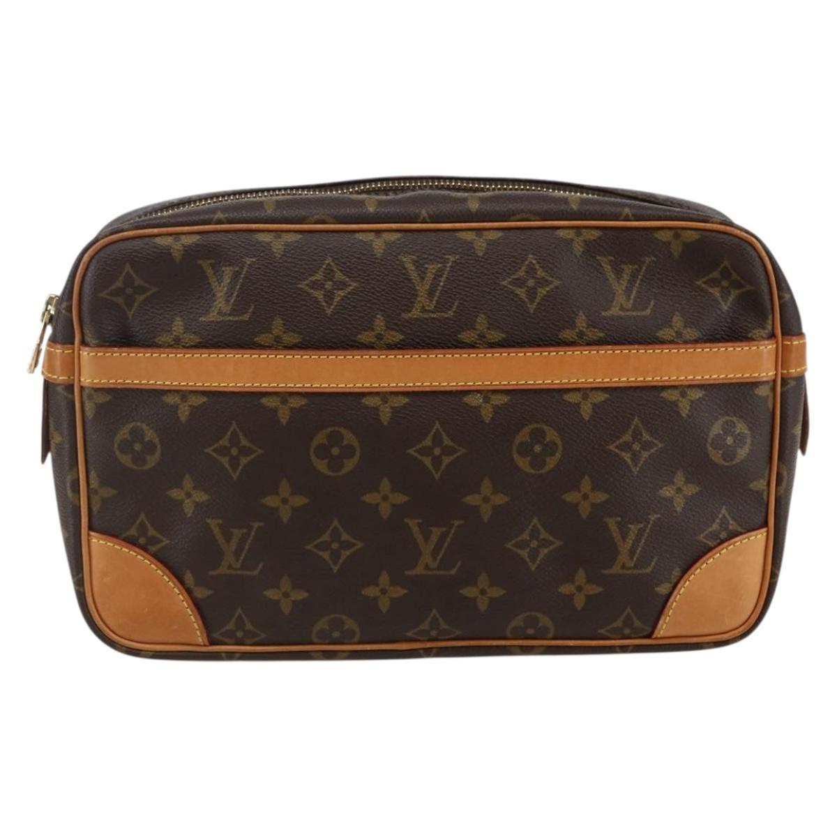LOUIS VUITTON Monogram Compiegne 28 Clutch Bag M51845 LV Auth 82756