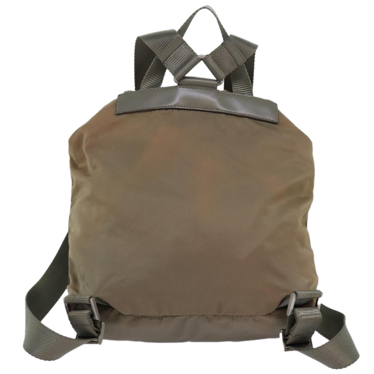 PRADA Backpack Nylon Beige Auth 82885