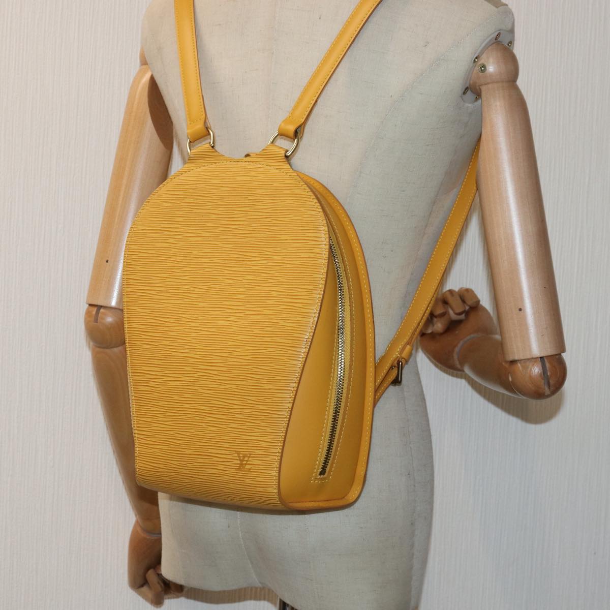 LOUIS VUITTON Epi Mabillon Backpack Yellow M52239 LV Auth 82929