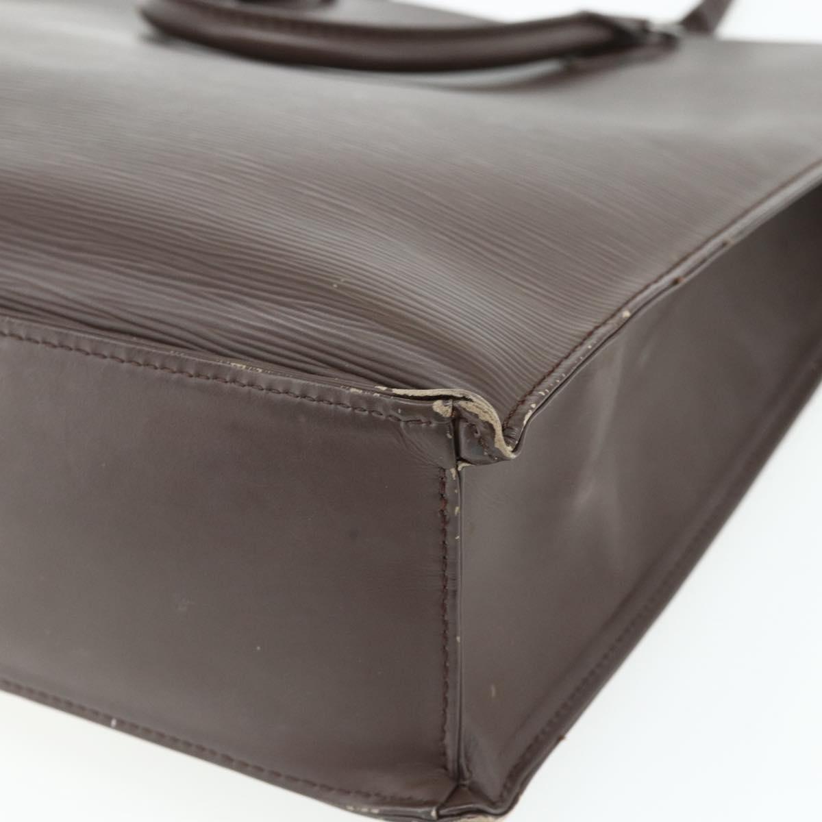 LOUIS VUITTON Epi Sac Plat Hand Bag Mocha Brown M5908D LV Auth 83038