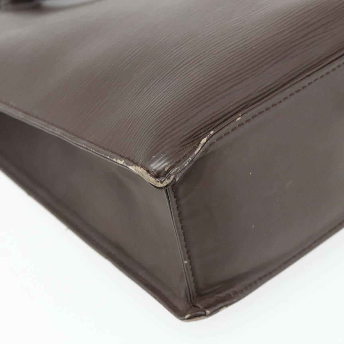 LOUIS VUITTON Epi Sac Plat Hand Bag Mocha Brown M5908D LV Auth 83038