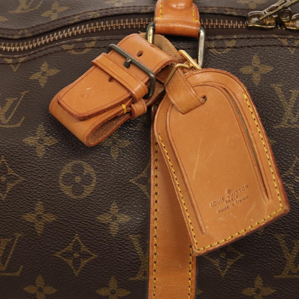 LOUIS VUITTON Monogram Keepall 55 Boston Bag M41424 LV Auth 83060