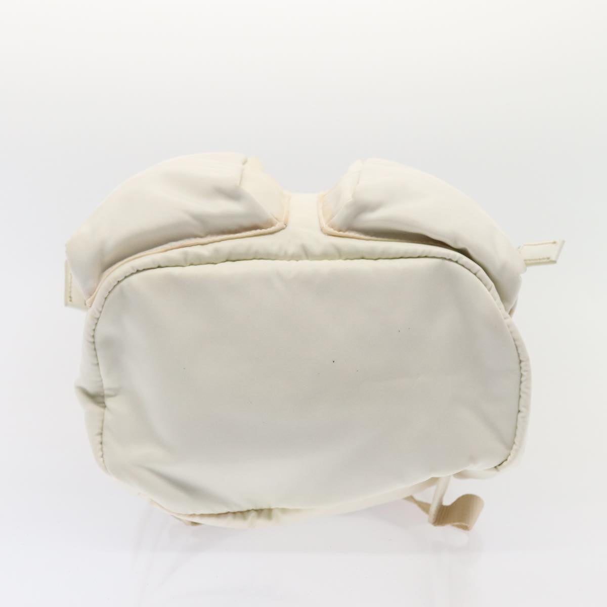 PRADA Backpack Nylon White Auth 83158