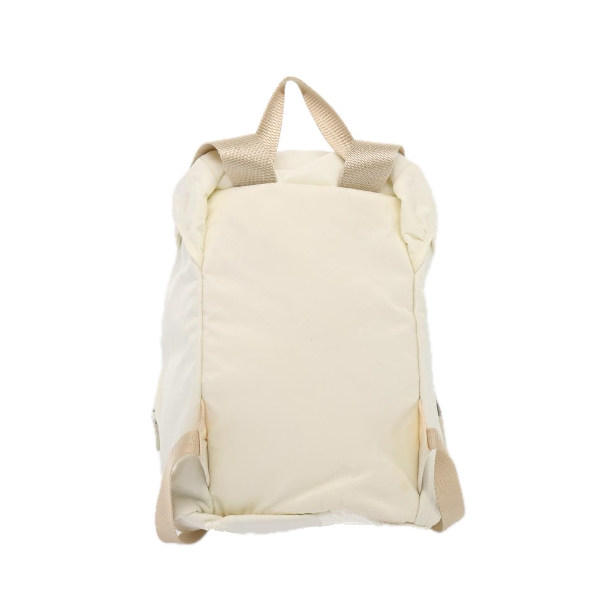 PRADA Backpack Nylon White Auth 83158