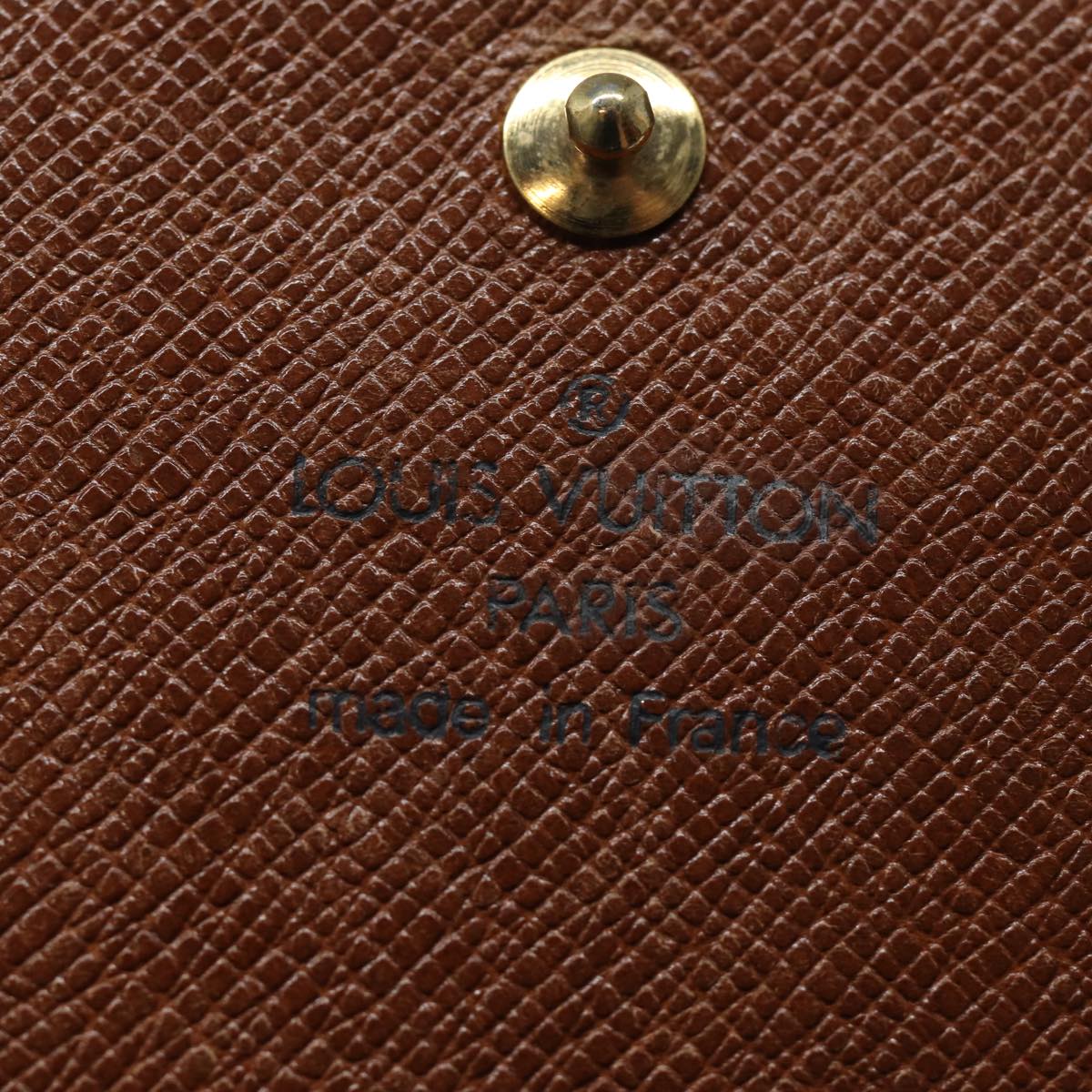 LOUIS VUITTON Monogram Porte Monnaie Billets Tresor Wallet M61730 LV Auth 83190