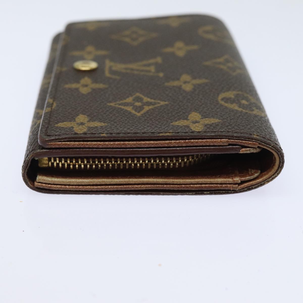 LOUIS VUITTON Monogram Porte Monnaie Billets Tresor Wallet M61730 LV Auth 83190