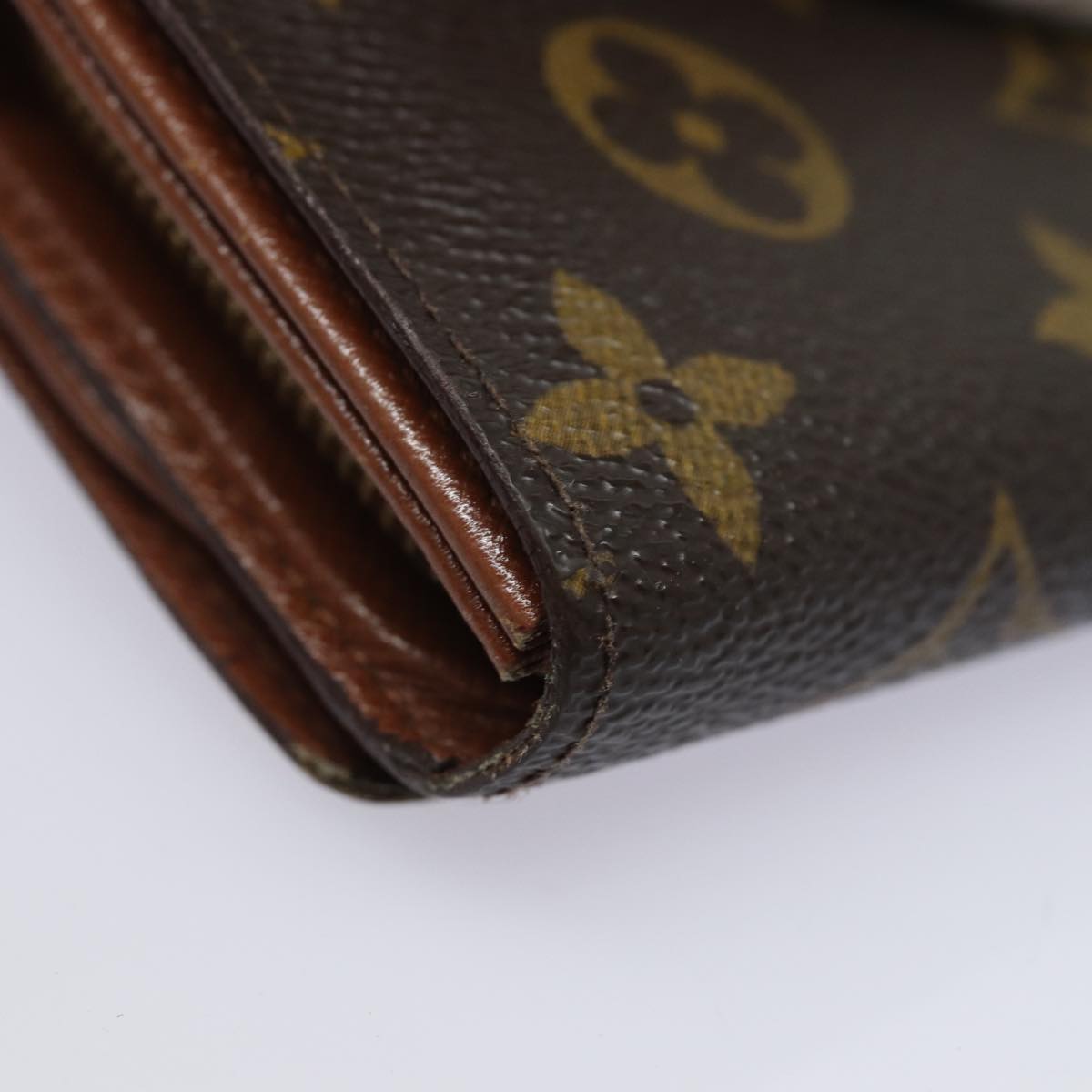 LOUIS VUITTON Monogram Porte Monnaie Billets Tresor Wallet M61730 LV Auth 83212