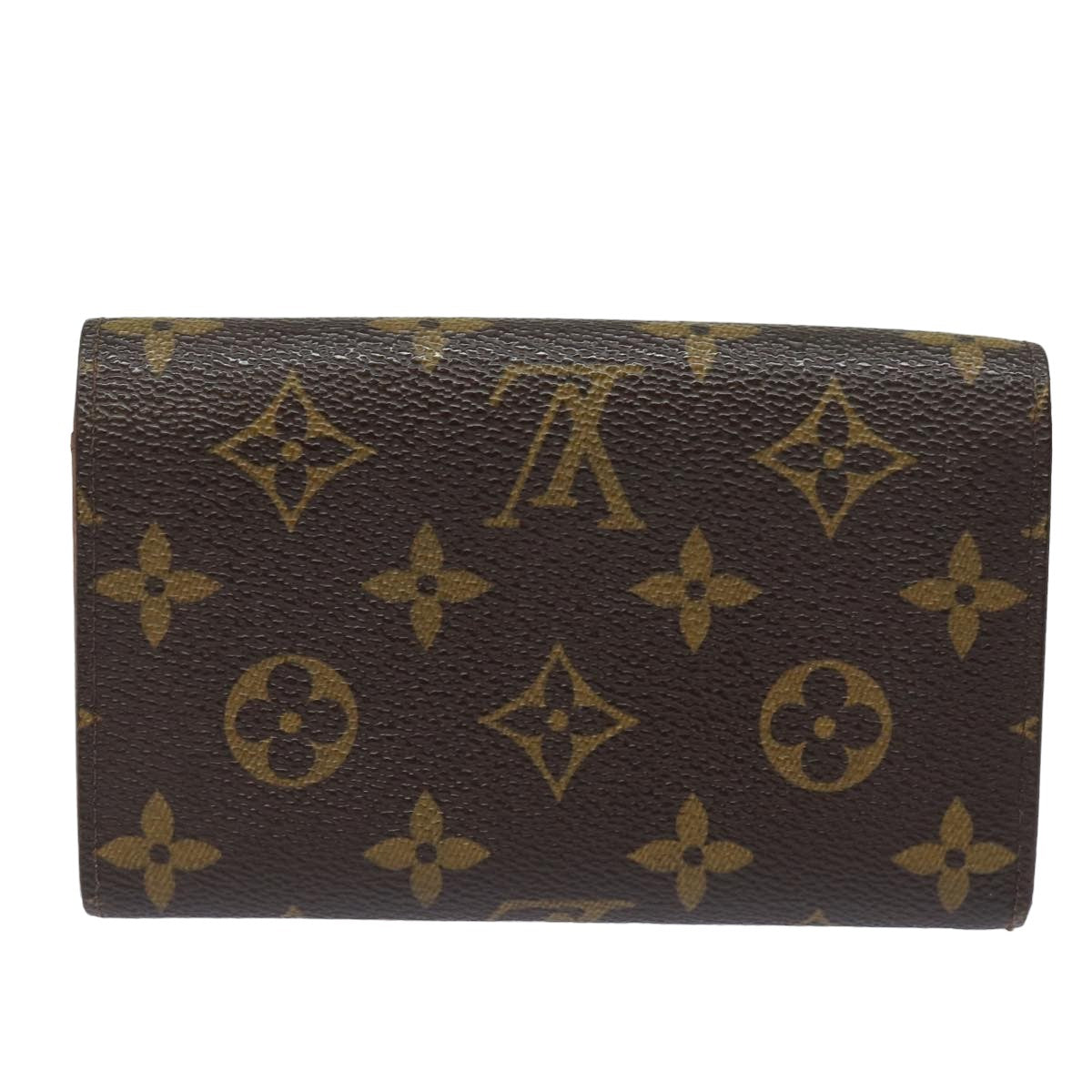 LOUIS VUITTON Monogram Porte Monnaie Billets Tresor Wallet M61730 LV Auth 83212