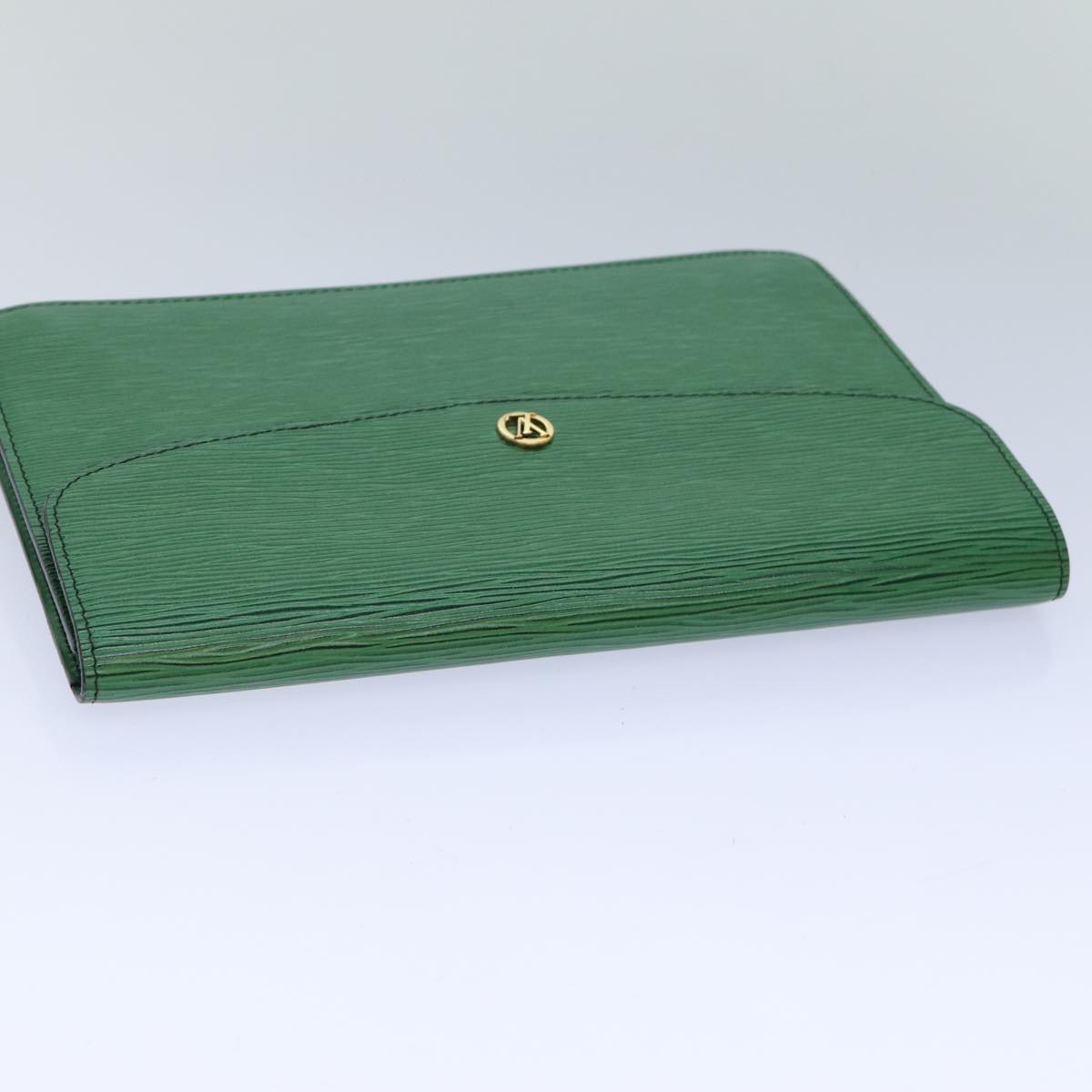 LOUIS VUITTON Epi Montaigne 27 Clutch Bag Green M52654 LV Auth 83255