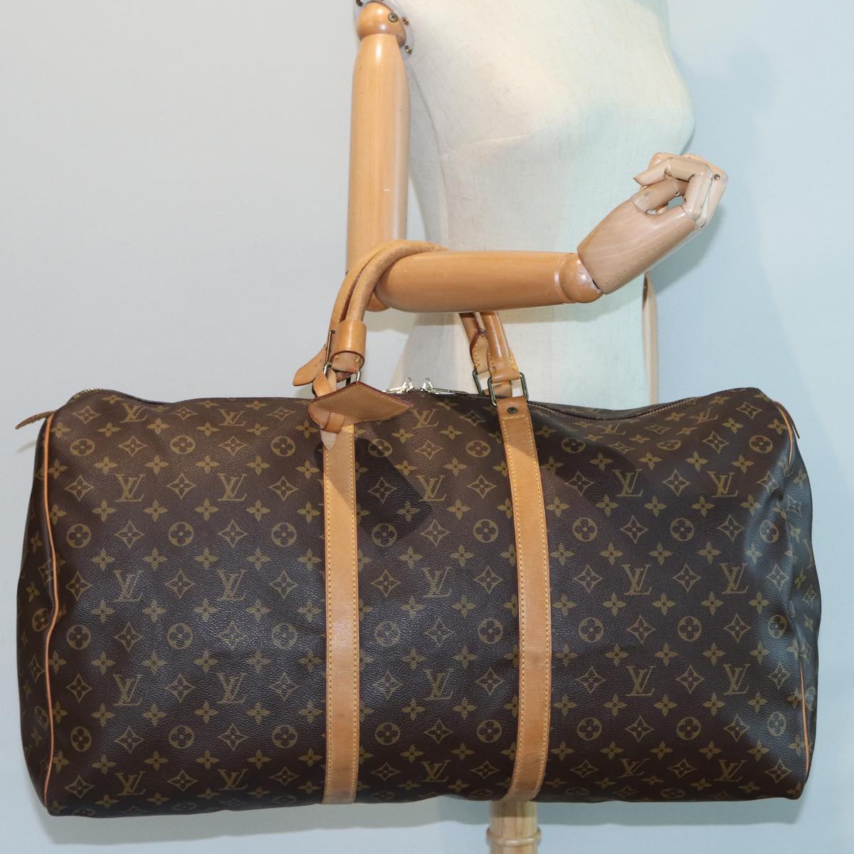 LOUIS VUITTON Monogram Keepall 60 Boston Bag M41422 LV Auth 83293