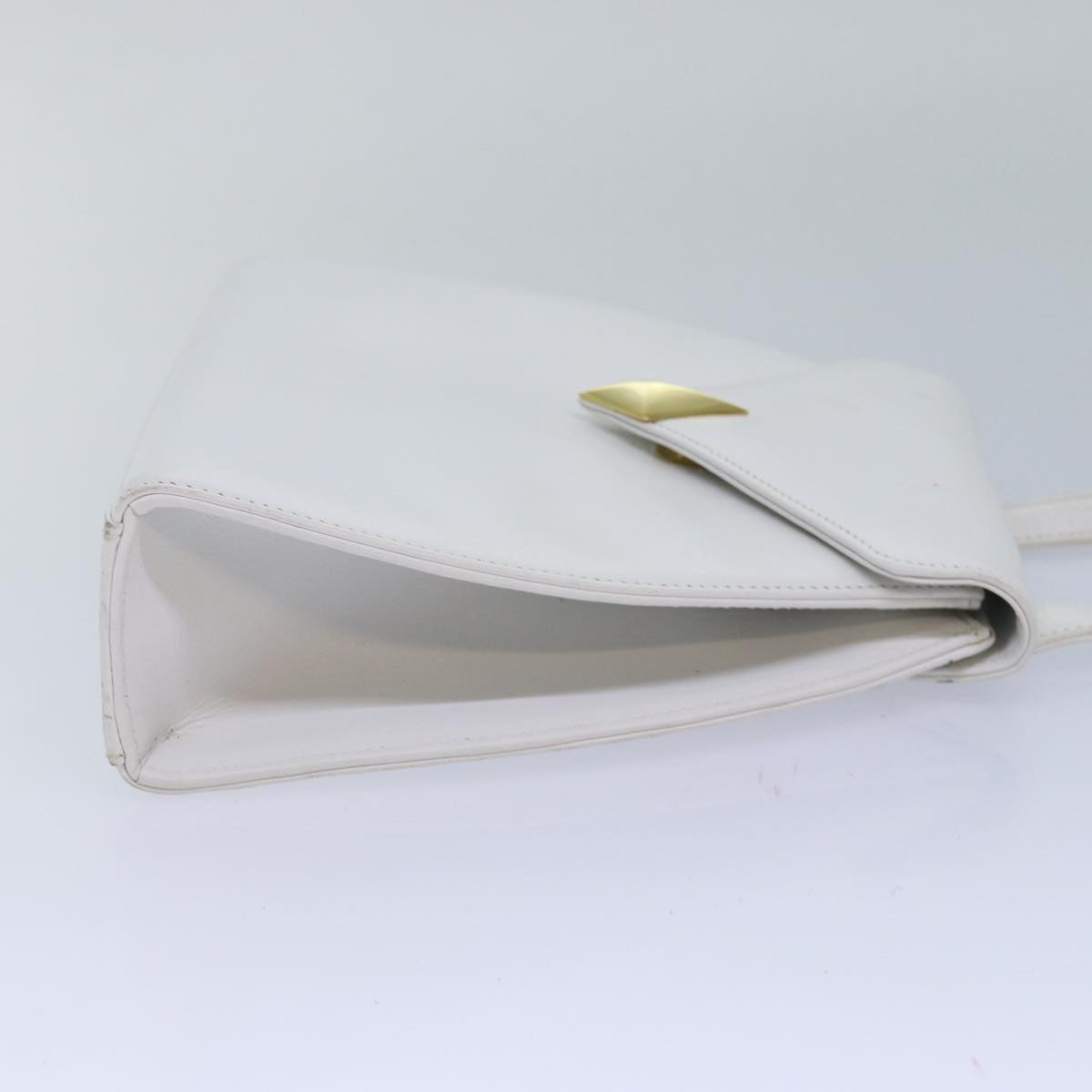 GIVENCHY Shoulder Bag Leather White Auth 83294