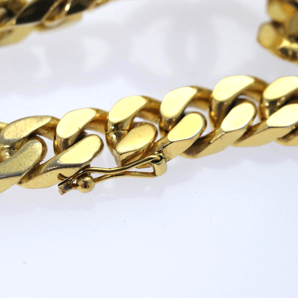 CHANEL COCO Mark Chain Bracelet metal Gold Tone CC Auth 83365