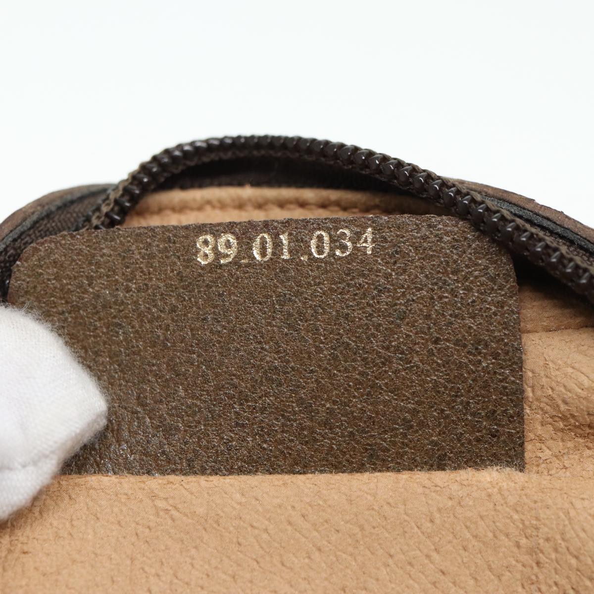 GUCCI GG Supreme Web Sherry Line Clutch Bag PVC Beige Red 89 01 034 Auth 83463