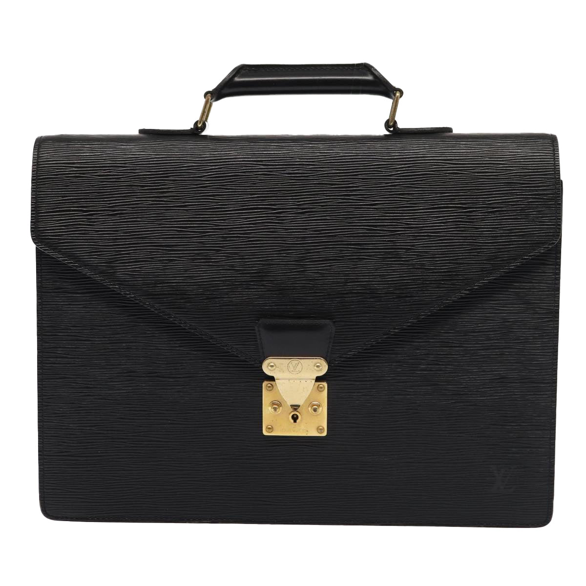 LOUIS VUITTON Epi Serviette Conseiller Briefcase Black M54422 LV Auth 83517