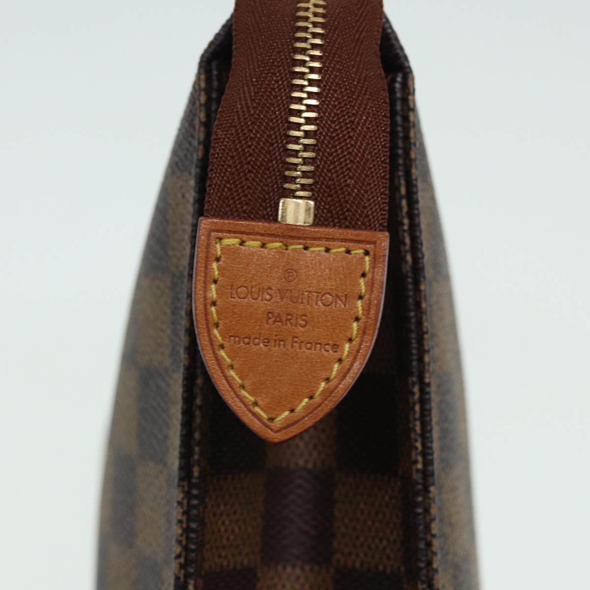 LOUIS VUITTON Damier Ebene Poche Toilette 26 Pouch N47543 LV Auth 83604