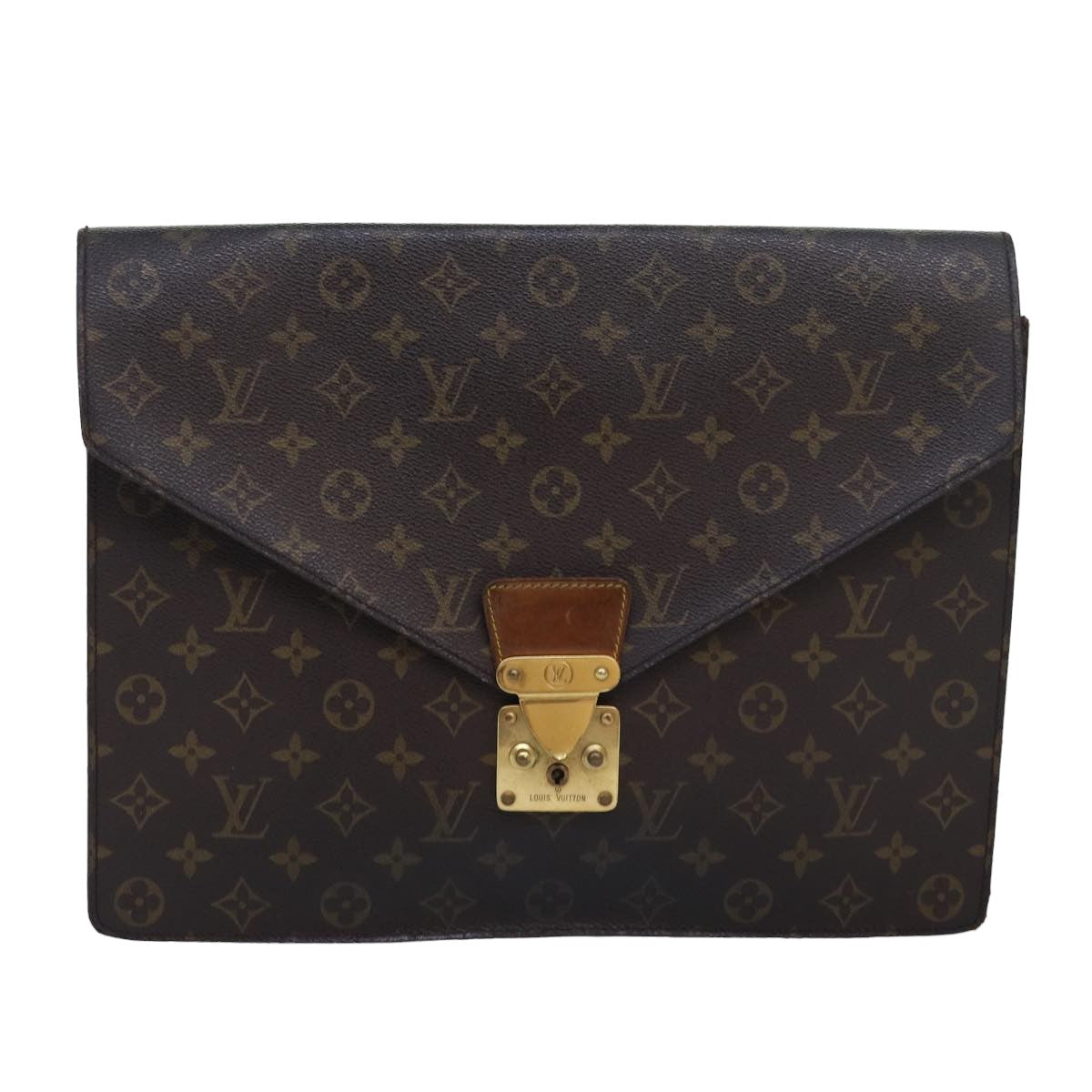 LOUIS VUITTON Monogram Porte Documents Senatur Briefcase M53335 LV Auth 83633