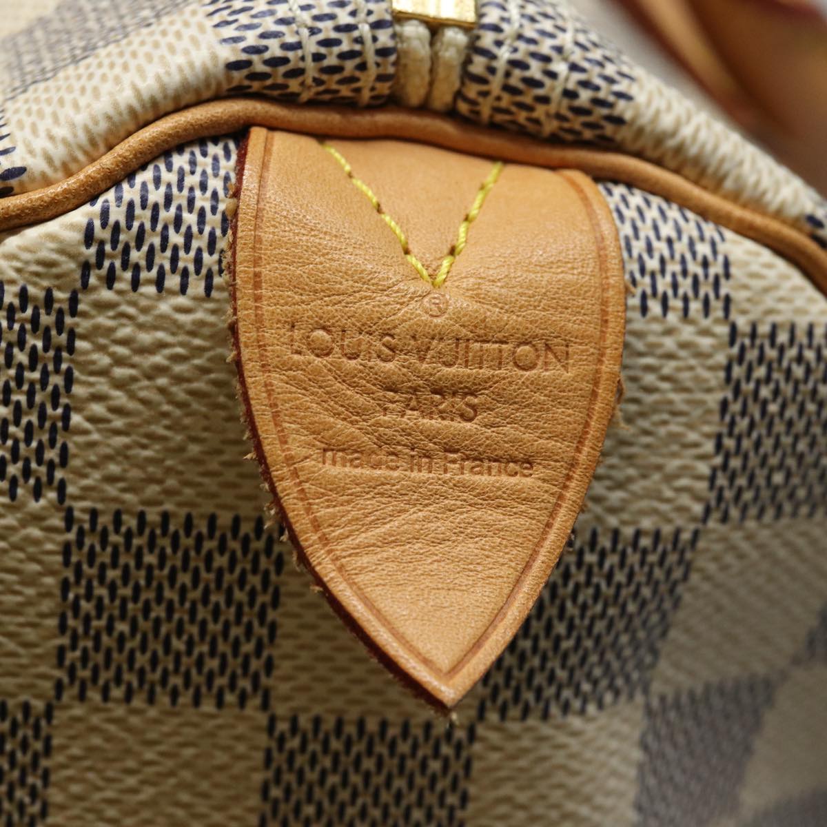 LOUIS VUITTON Damier Azur Speedy 30 Hand Bag N41533 LV Auth 83636SAV