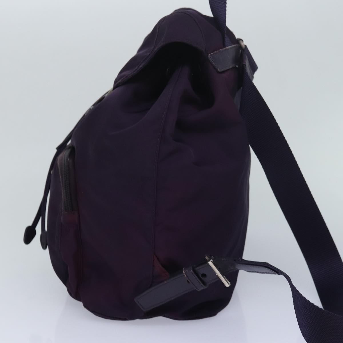 PRADA Backpack Nylon Purple Auth 83697