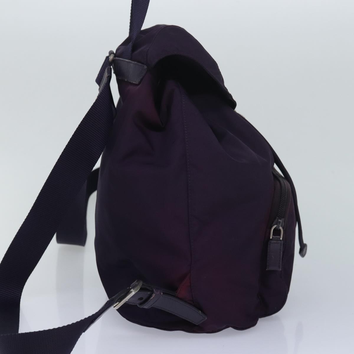 PRADA Backpack Nylon Purple Auth 83697