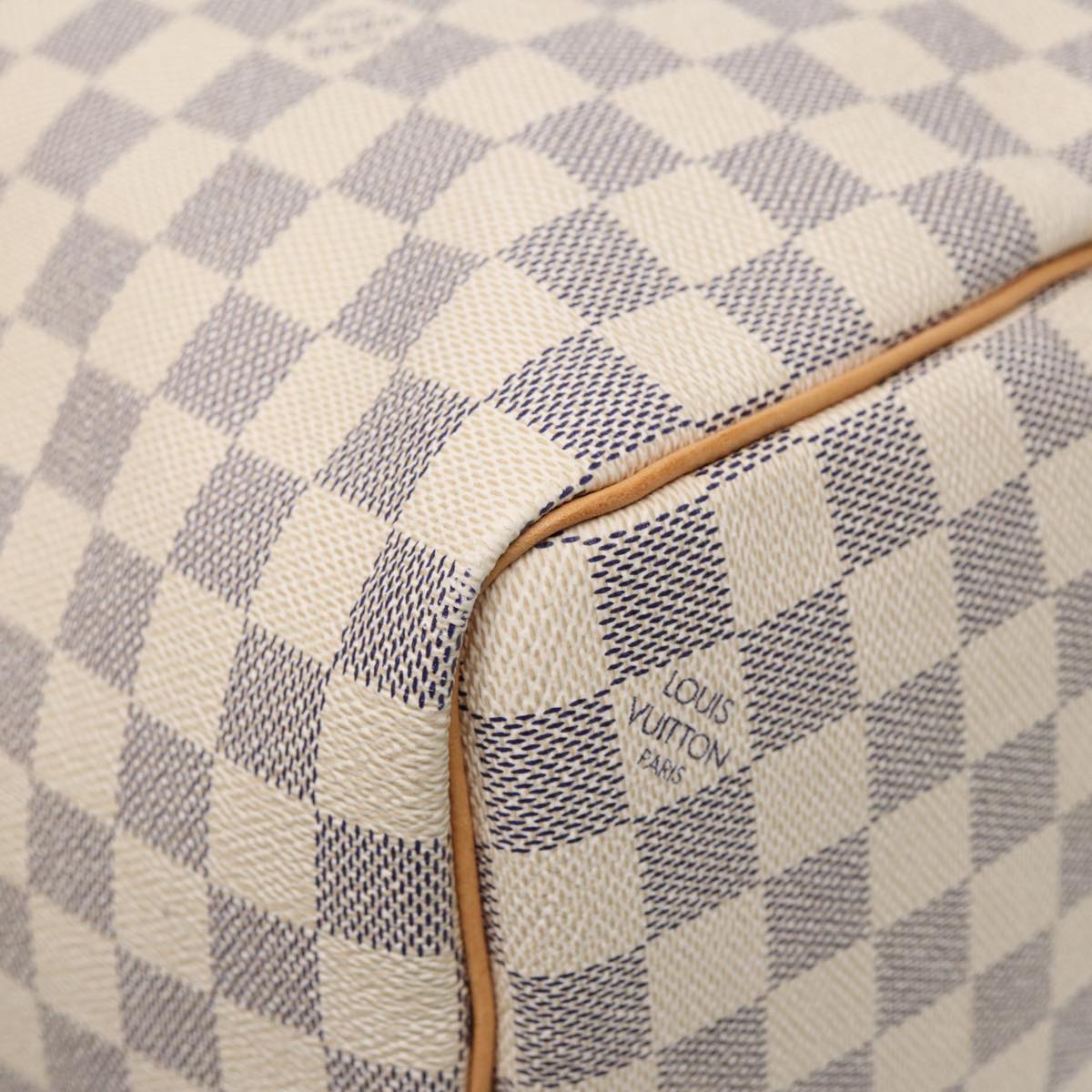 LOUIS VUITTON Damier Azur Keepall 50 Boston Bag N41430 LV Auth 83727A