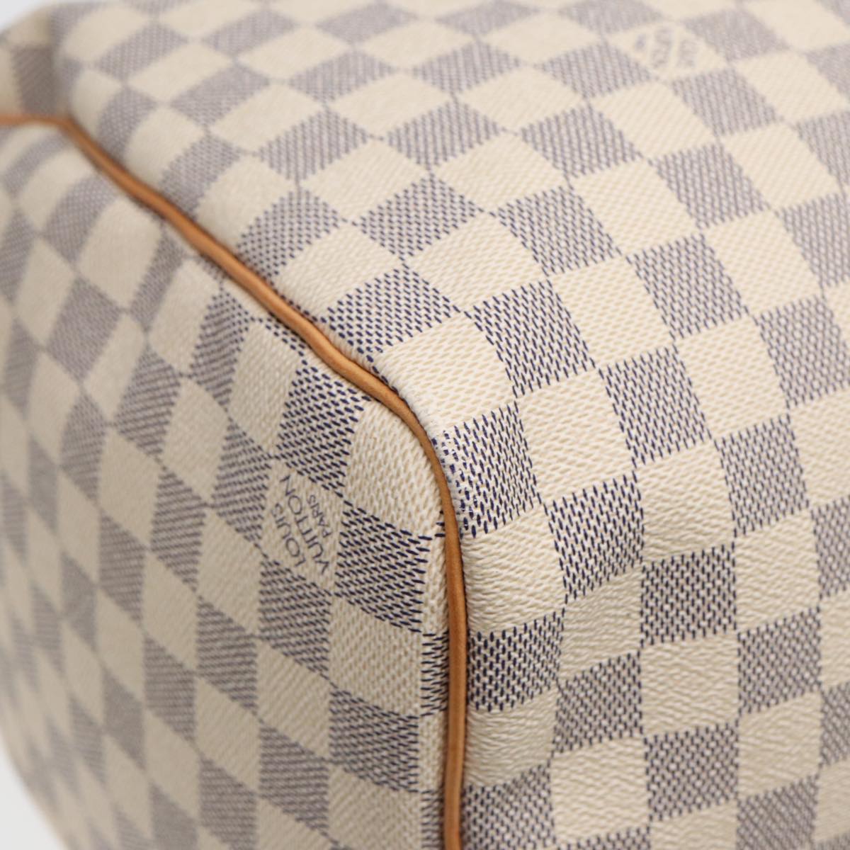 LOUIS VUITTON Damier Azur Keepall 50 Boston Bag N41430 LV Auth 83727A