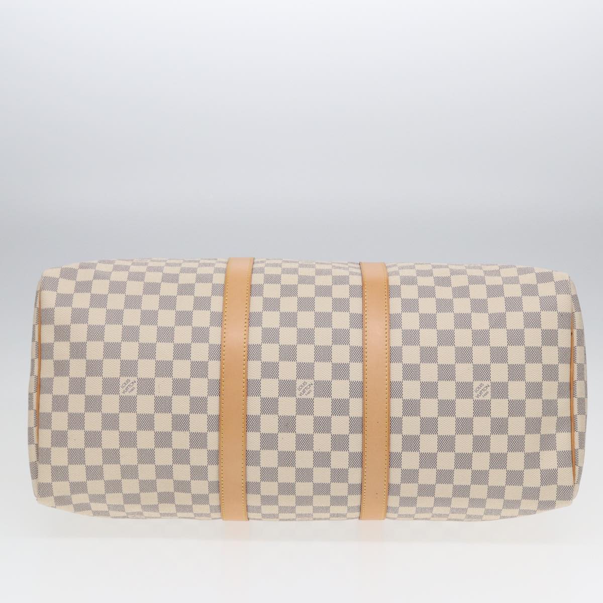 LOUIS VUITTON Damier Azur Keepall 50 Boston Bag N41430 LV Auth 83727A