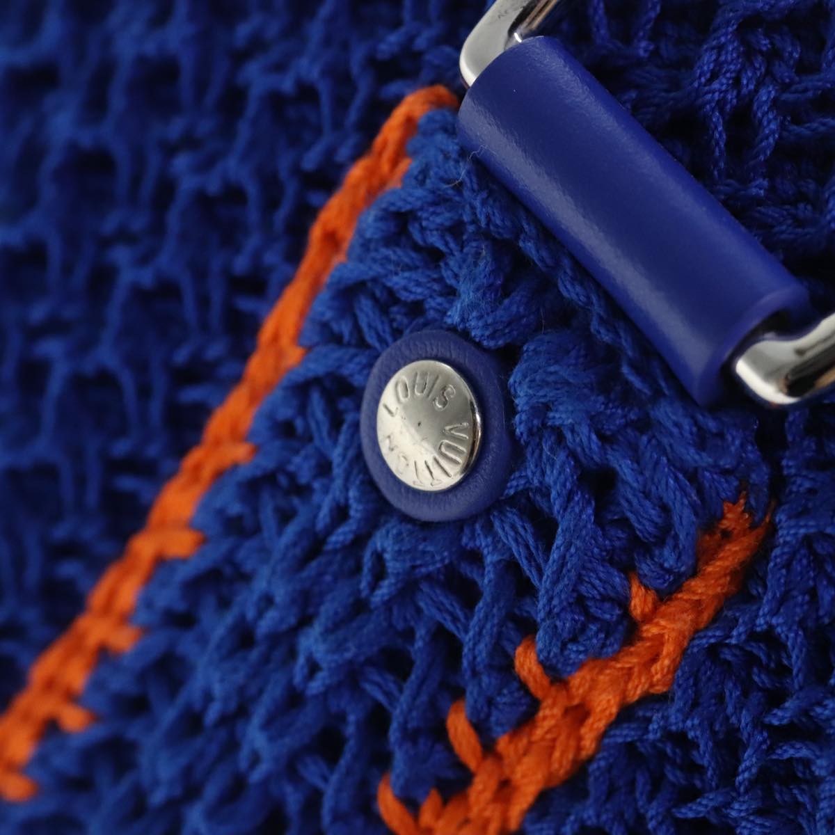 LOUIS VUITTON Monogram Flower Keepall Bandouliere 50 Bag Blue M21895 Auth 83744SM