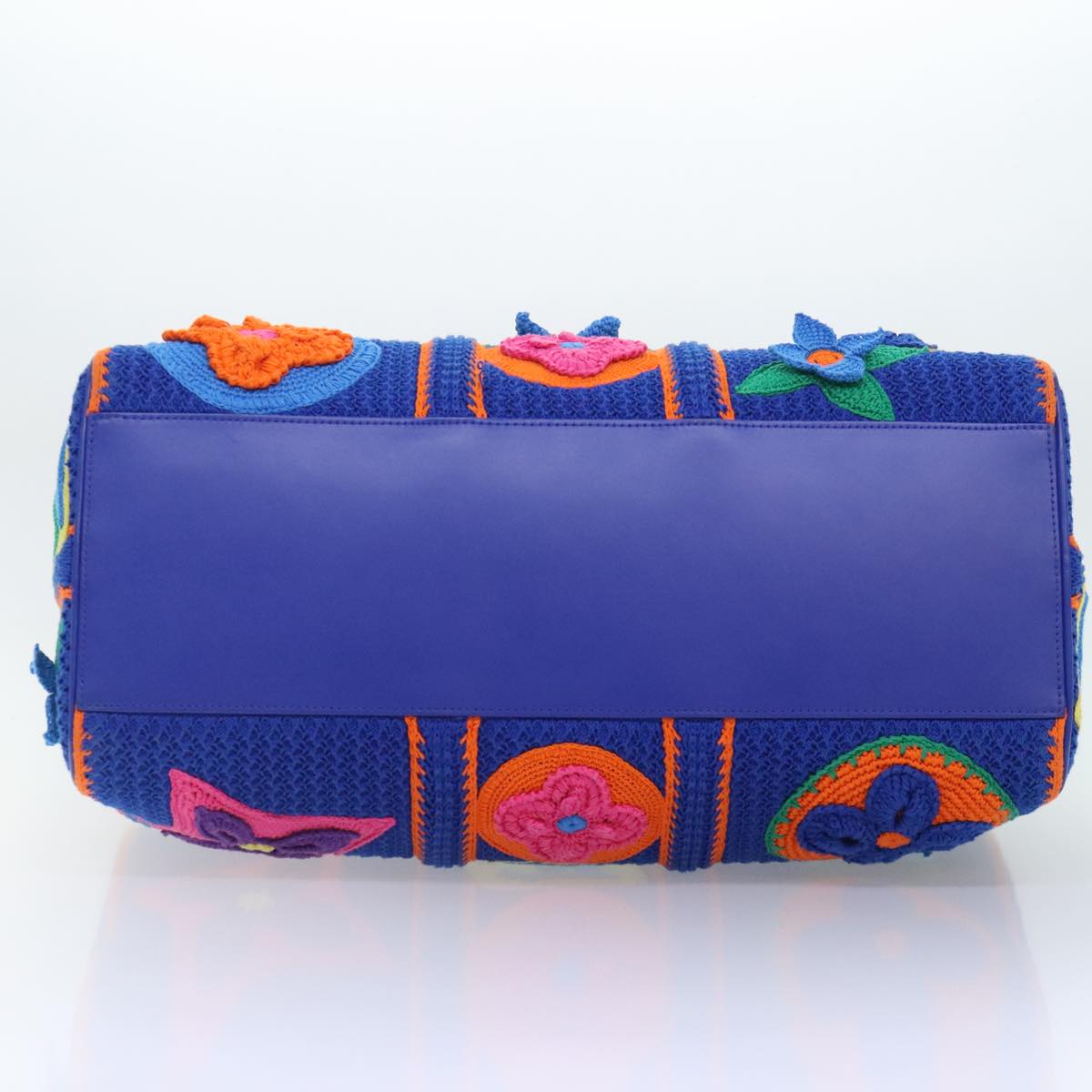 LOUIS VUITTON Monogram Flower Keepall Bandouliere 50 Bag Blue M21895 Auth 83744SM